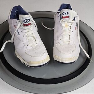 Dexter White Bowling Shoes with Blue Highlights